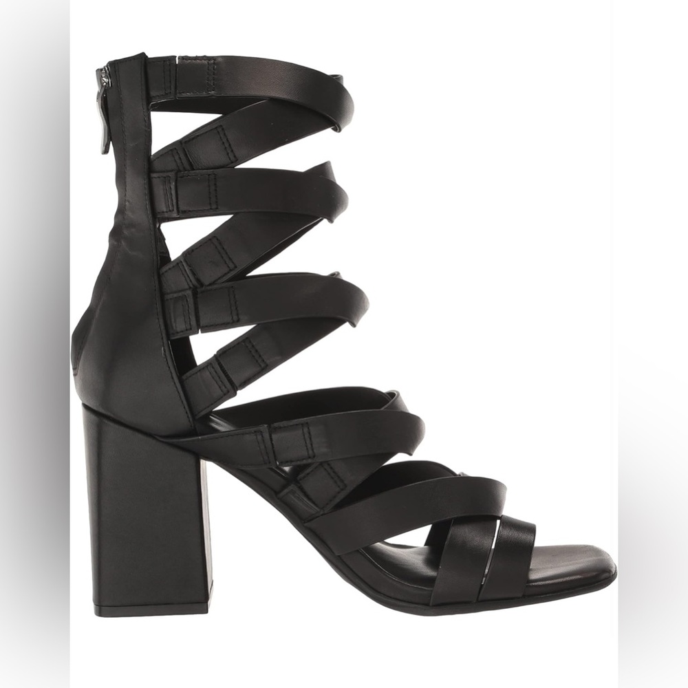 Aerosoles Women's Hadley Gladiator Sandal New 5.5M Black Leather Chunky Heel - Picture 6 of 8